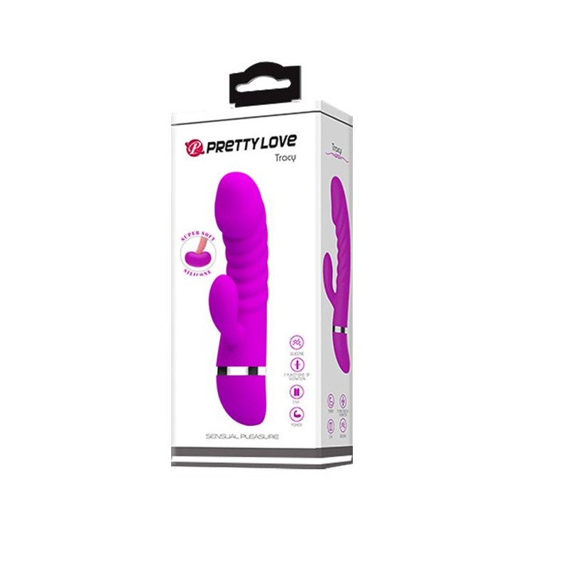 Sex wibrator ze stymulatorem łechtaczki 7tryb 18cm